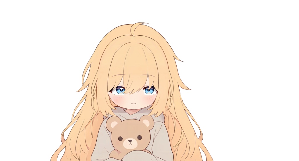【live2dモデル】クマを抱えた女の子【VtubeStudio対応】