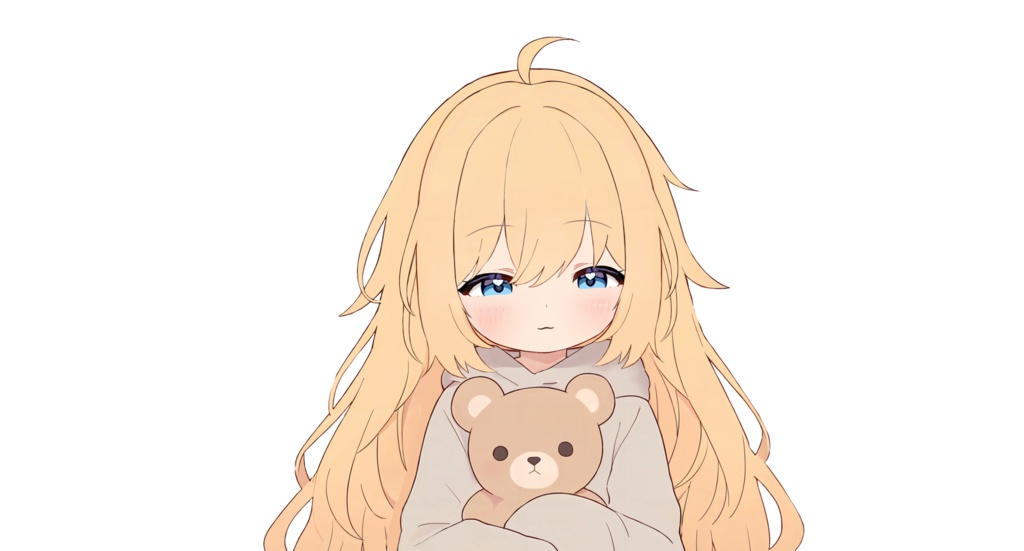 【live2dモデル】クマを抱えた女の子【VtubeStudio対応】