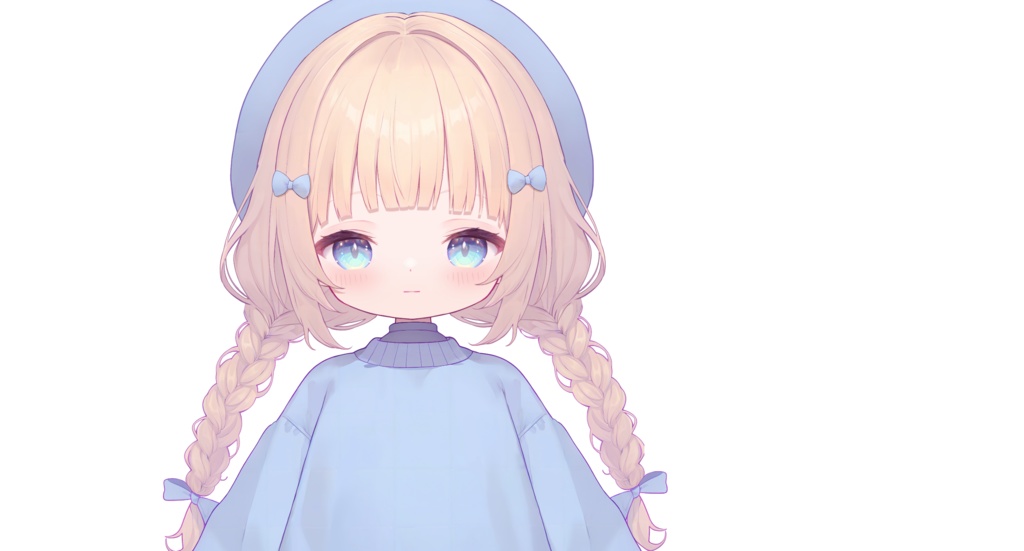 【live2dモデル】青いベレー帽をかぶった少女【VtubeStudio対応】