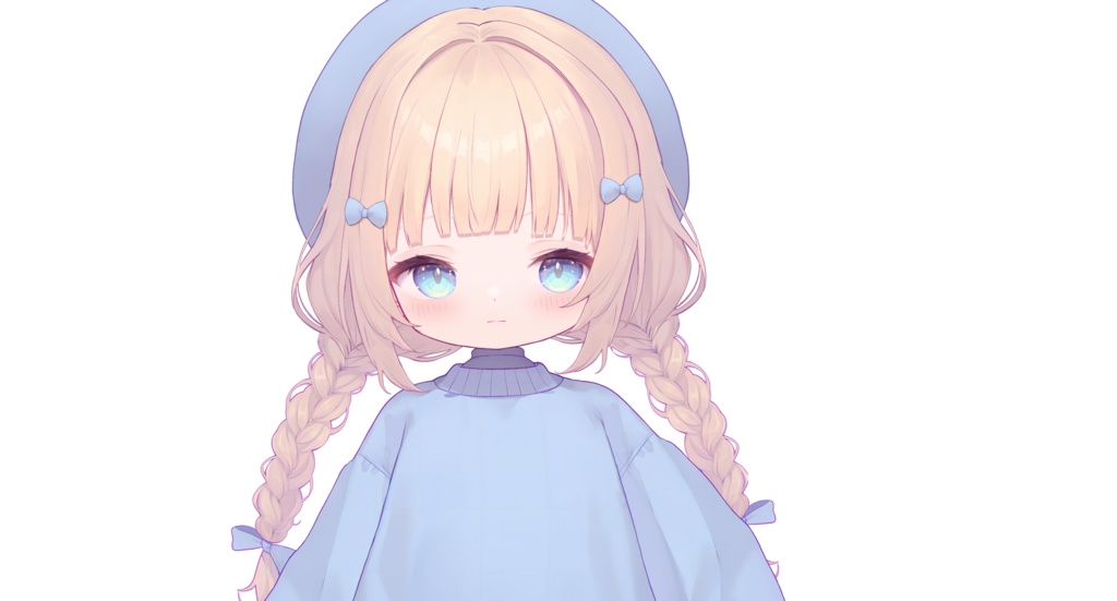 【live2dモデル】青いベレー帽をかぶった少女【VtubeStudio対応】