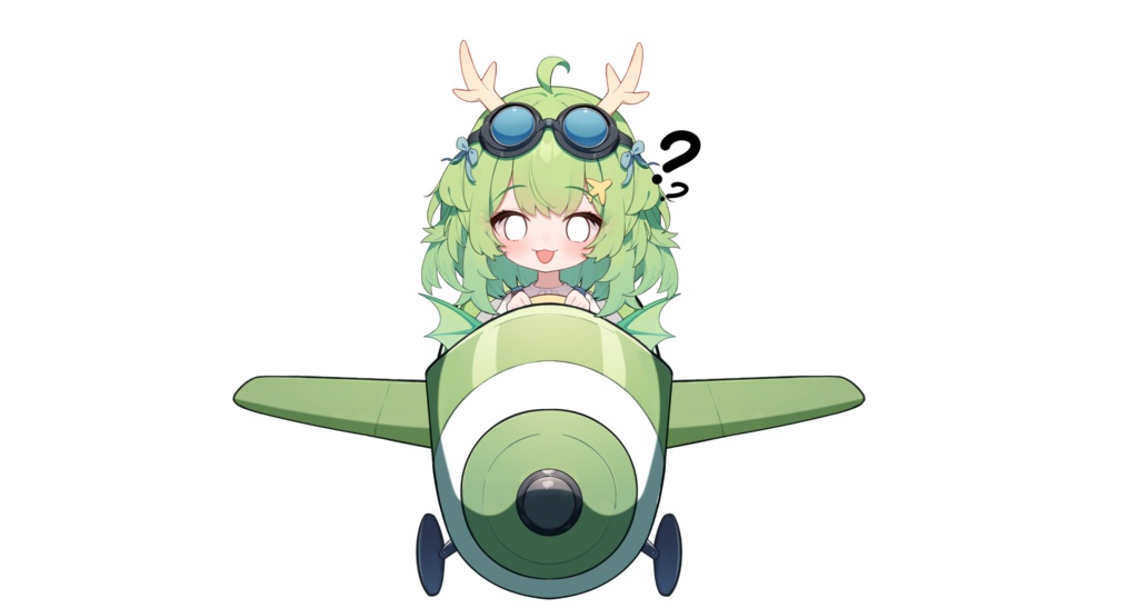 【live2dモデル】飛べないから飛行機を操縦するドラゴン娘【VtubeStudio対応】