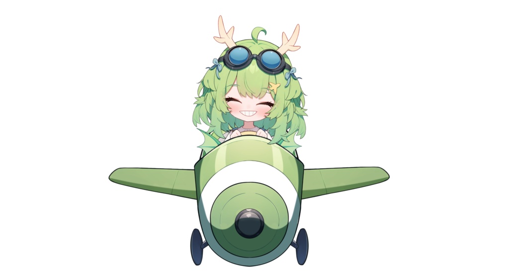 【live2dモデル】飛べないから飛行機を操縦するドラゴン娘【VtubeStudio対応】