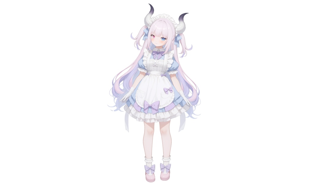 【限定一点 live2dモデル】紫のグラデーションの小さなメイド | Gradient purple maid【live2d model】
