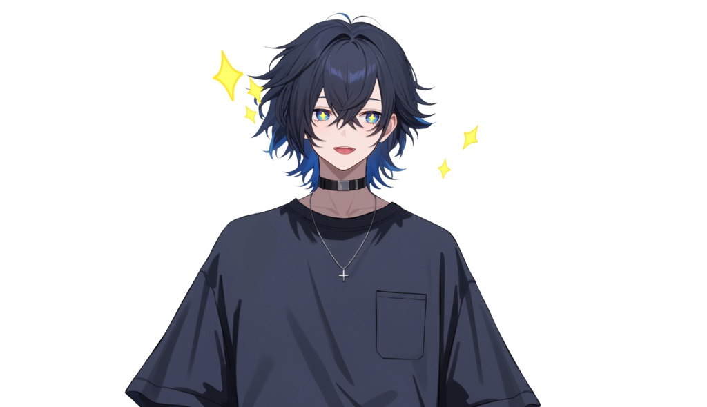 【FREE/無料 live2dモデル/live2d model】黒髪の男の子|Black-haired boy【VTS対応】