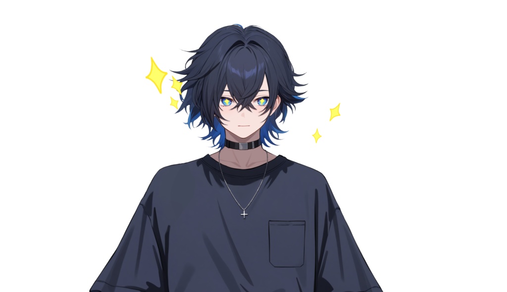 【FREE/無料 live2dモデル/live2d model】黒髪の男の子|Black-haired boy【VTS対応】