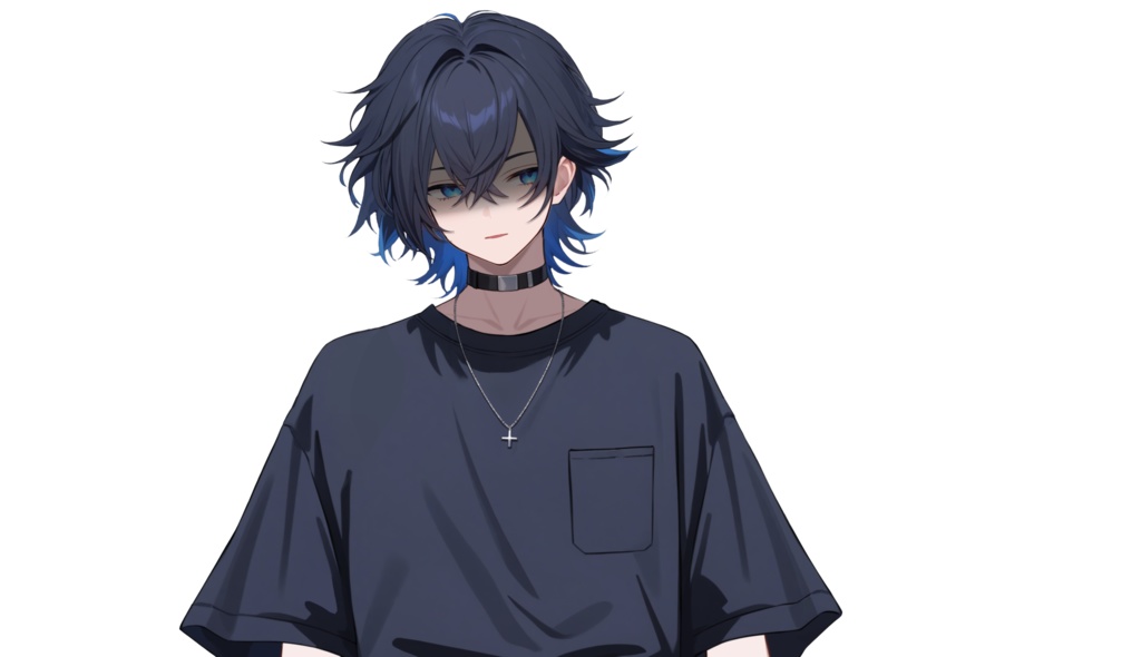 【FREE/無料 live2dモデル/live2d model】黒髪の男の子|Black-haired boy【VTS対応】