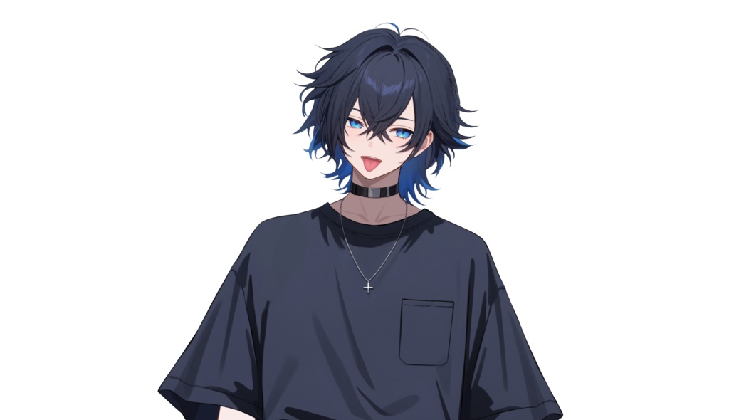 【FREE/無料 live2dモデル/live2d model】黒髪の男の子|Black-haired boy【VTS対応】