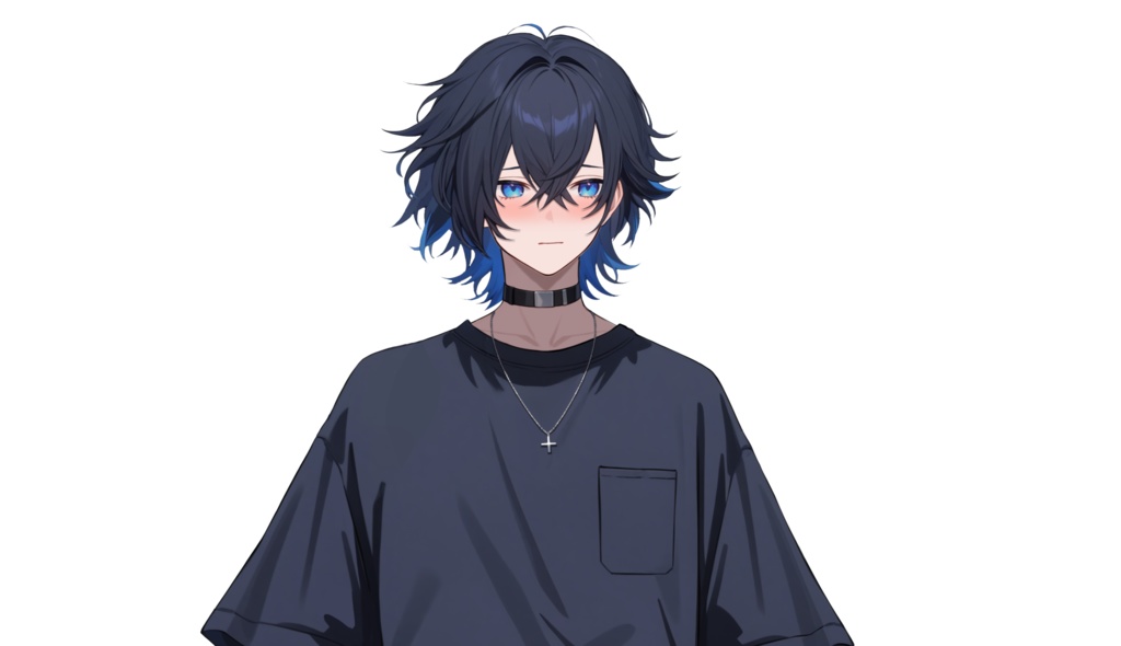 【FREE/無料 live2dモデル/live2d model】黒髪の男の子|Black-haired boy【VTS対応】