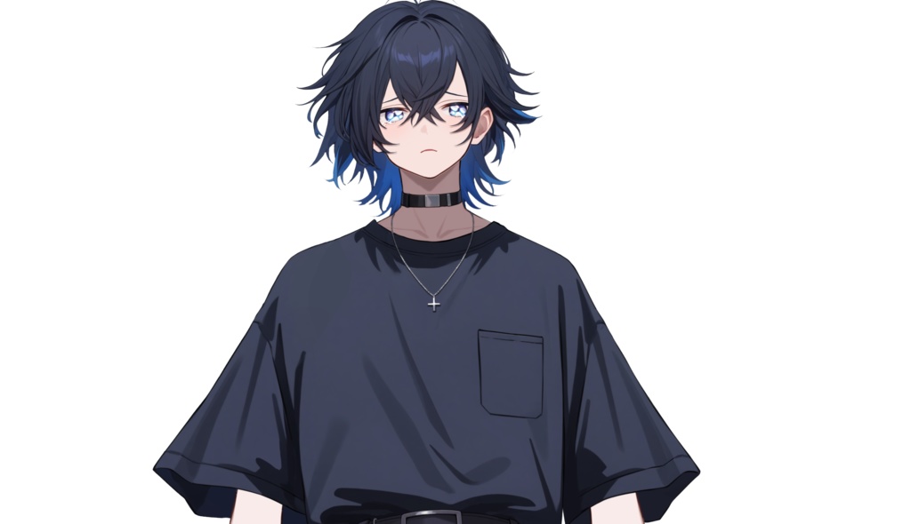 【FREE/無料 live2dモデル/live2d model】黒髪の男の子|Black-haired boy【VTS対応】