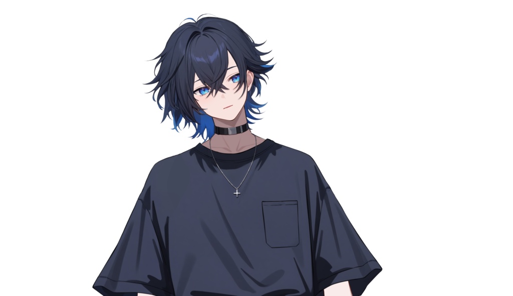 【FREE/無料 live2dモデル/live2d model】黒髪の男の子|Black-haired boy【VTS対応】