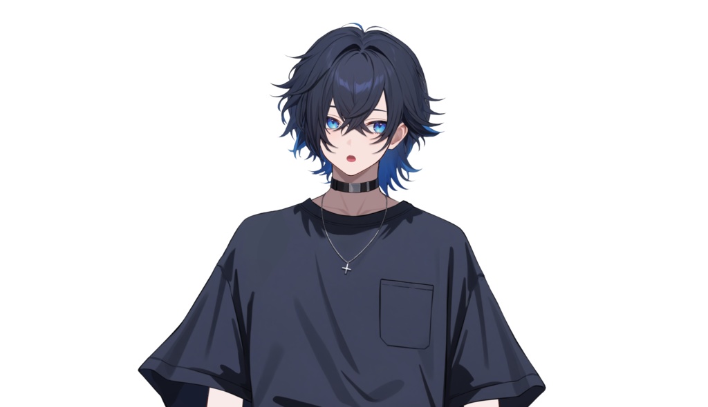 【FREE/無料 live2dモデル/live2d model】黒髪の男の子|Black-haired boy【VTS対応】