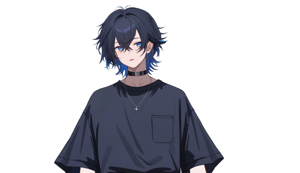 【FREE/無料 live2dモデル/live2d model】黒髪の男の子|Black-haired boy【VTS対応】