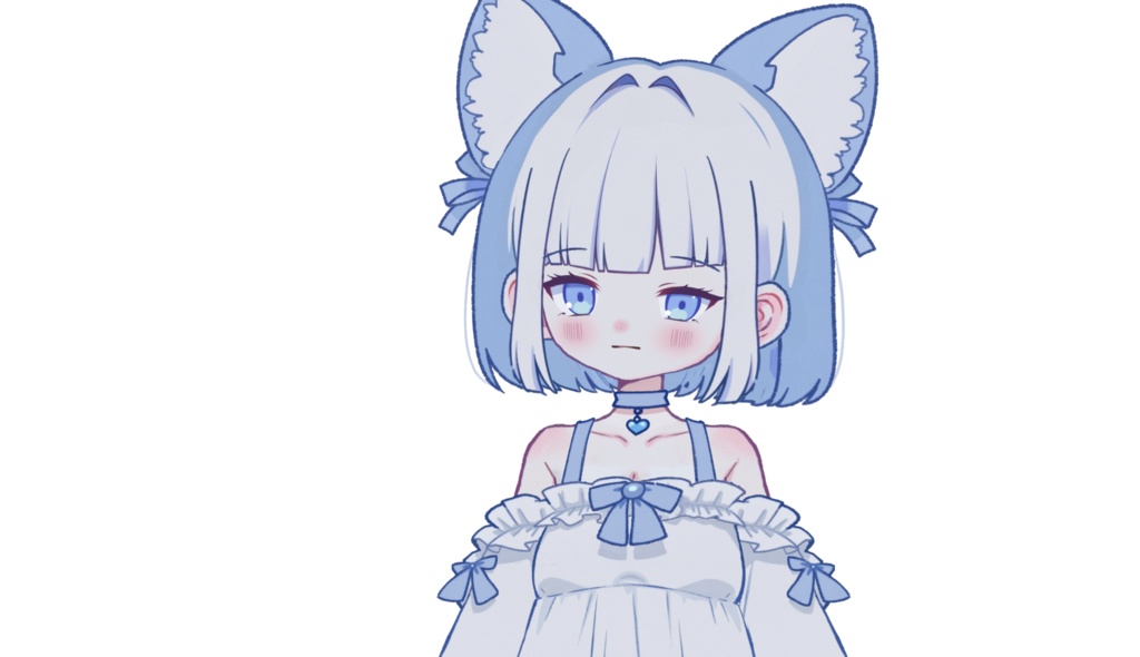 【live2dモデル】白髪の狐メイド|Blue Kitten【VtubeStudio対応】