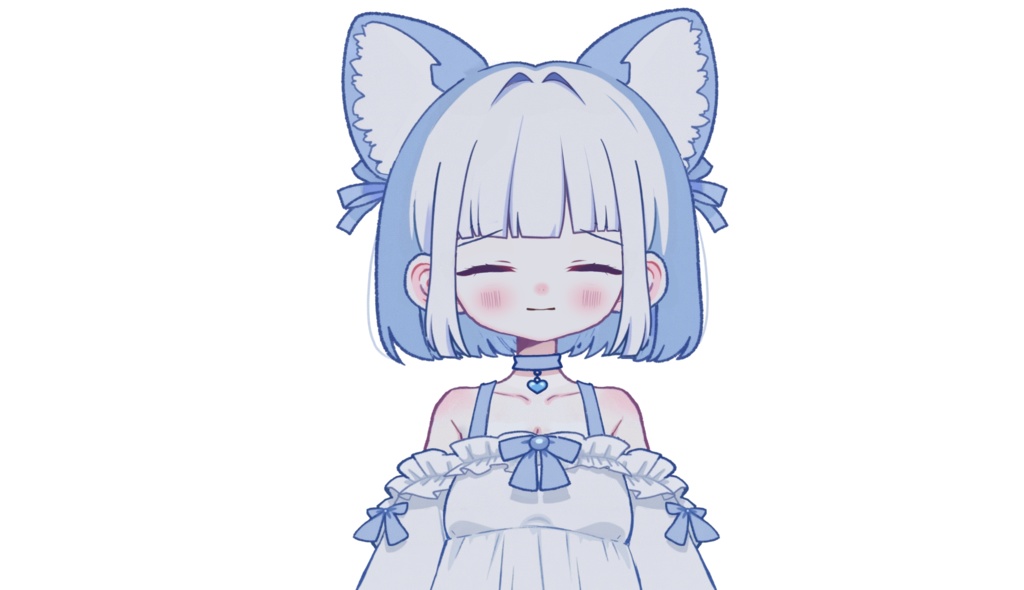 【live2dモデル】白髪の狐メイド|Blue Kitten【VtubeStudio対応】