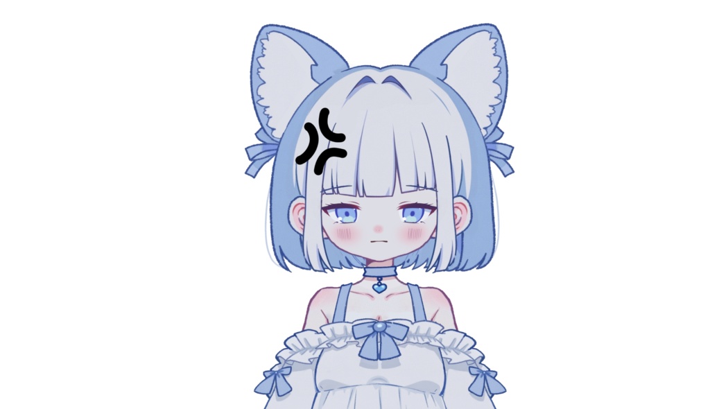 【live2dモデル】白髪の狐メイド|Blue Kitten【VtubeStudio対応】