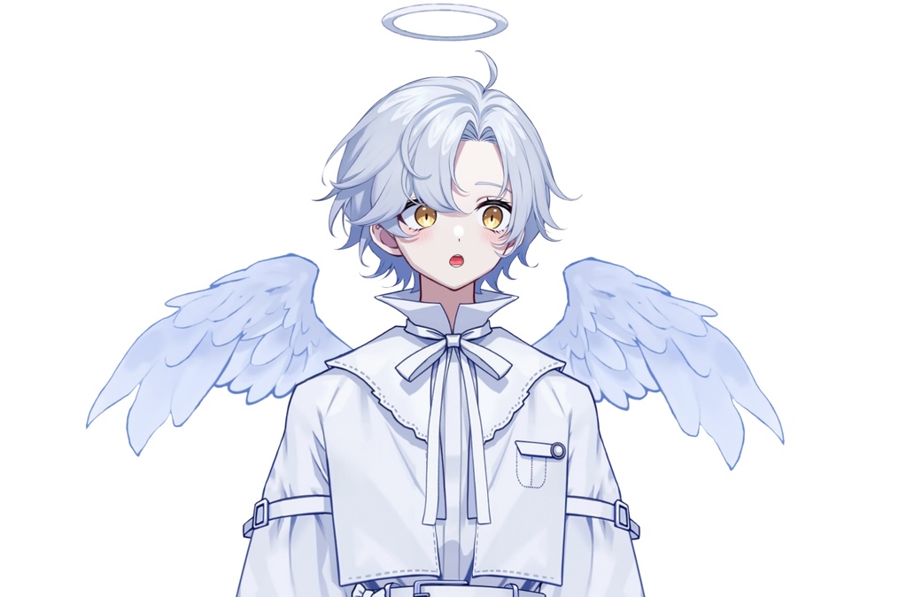 【live2dモデル】白髪の天使の少年|White hair angel boy【VtubeStudio対応】