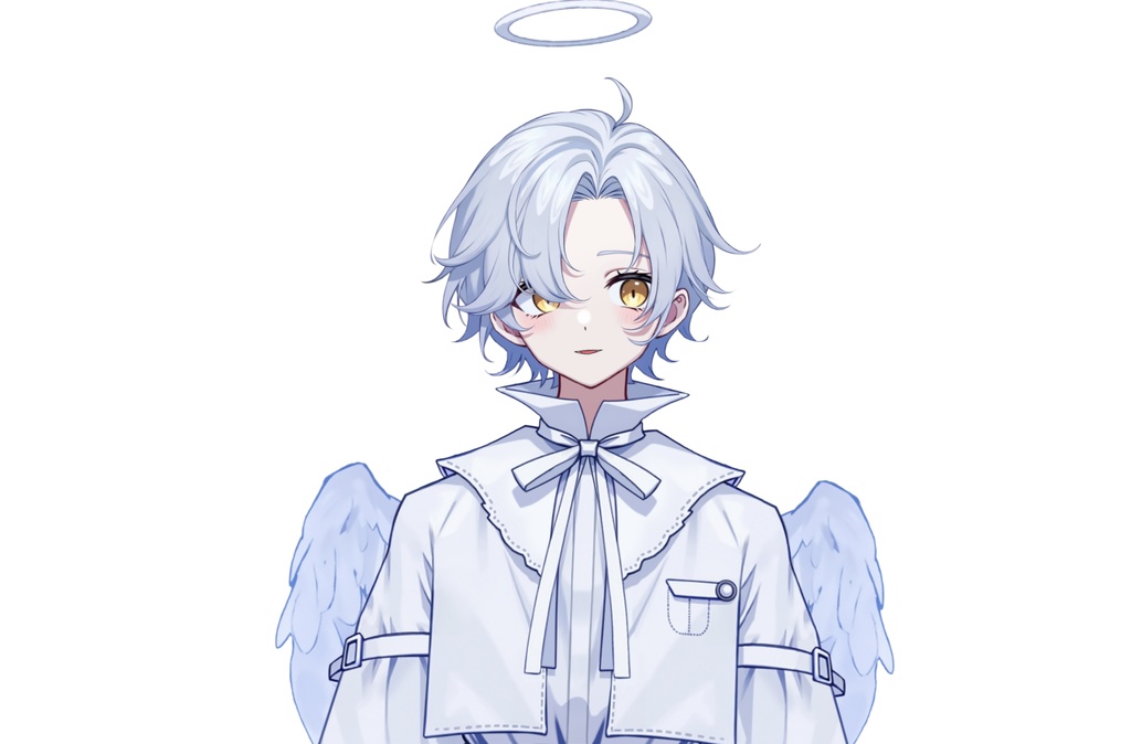【live2dモデル】白髪の天使の少年|White hair angel boy【VtubeStudio対応】