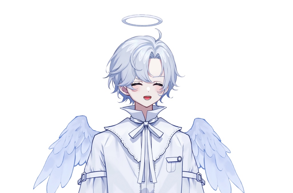 【live2dモデル】白髪の天使の少年|White hair angel boy【VtubeStudio対応】