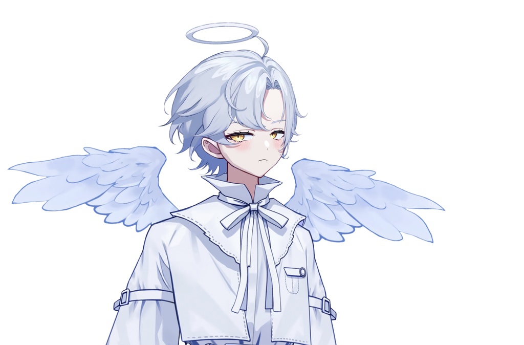 【live2dモデル】白髪の天使の少年|White hair angel boy【VtubeStudio対応】