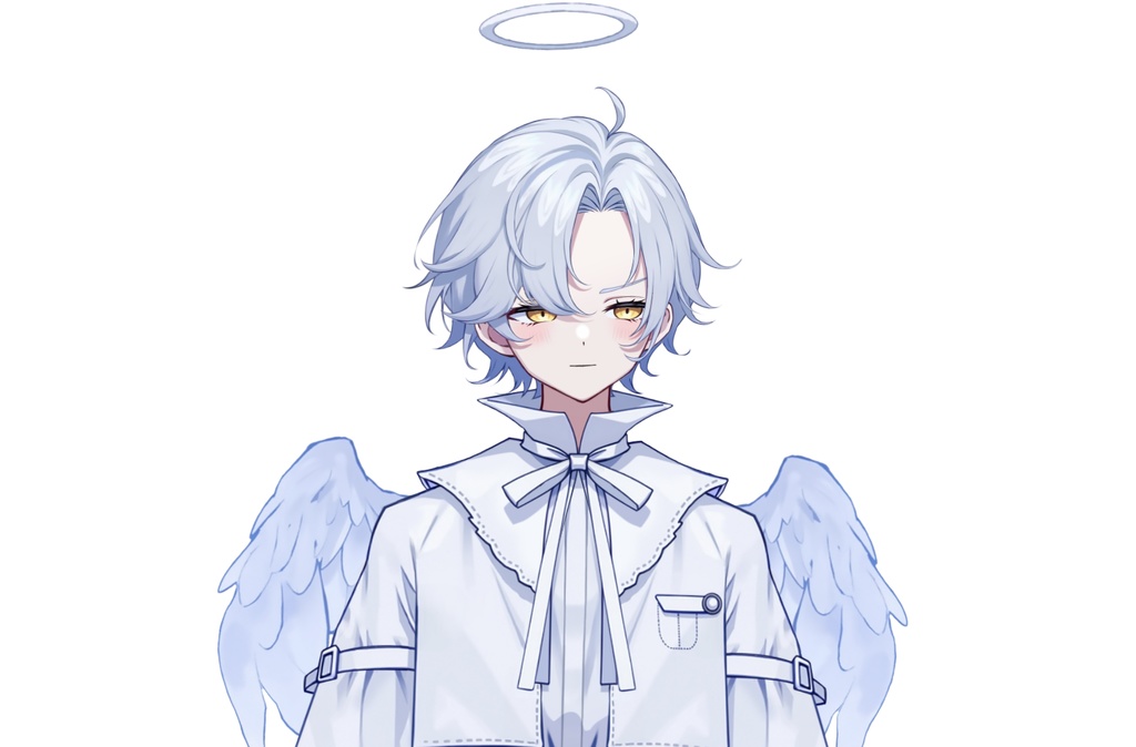 【live2dモデル】白髪の天使の少年|White hair angel boy【VtubeStudio対応】