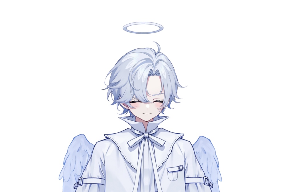 【live2dモデル】白髪の天使の少年|White hair angel boy【VtubeStudio対応】