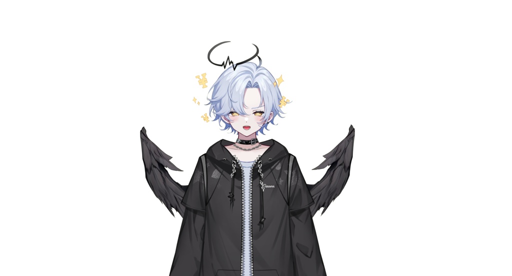 【live2dモデル】白髪の天使の少年|White hair angel boy【VtubeStudio対応】