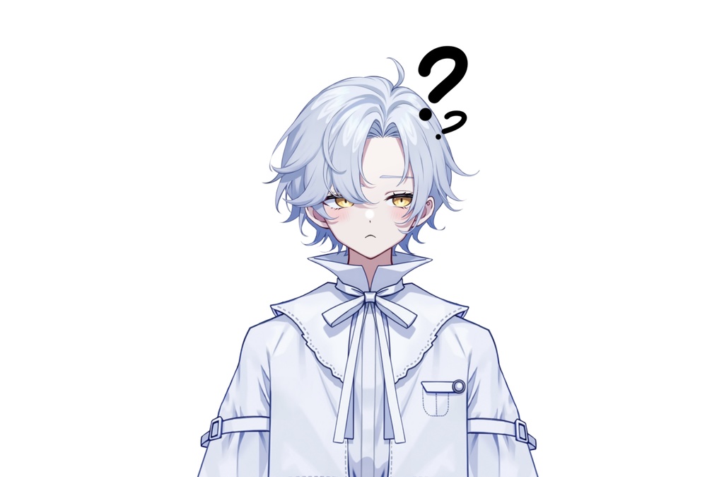 【live2dモデル】白髪の天使の少年|White hair angel boy【VtubeStudio対応】