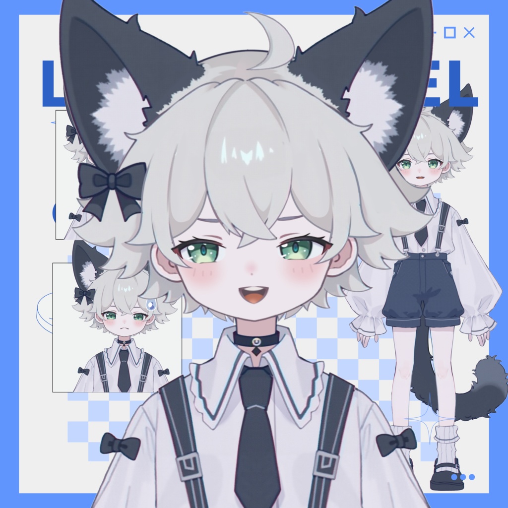 【live2dモデル】青い子猫の男の子|Blue Kitten Boy【VtubeStudio対応】