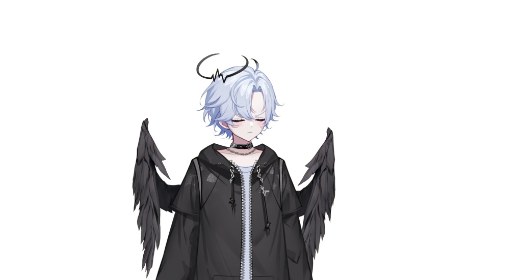 【live2dモデル】V2.0白髪の天使の少年|V2.0White hair angel boy【VtubeStudio対応】