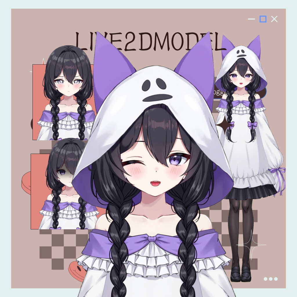 【live2dモデル】猫の帽子をかぶった女の子|Girl wearing a cat hat【VtubeStudio対応】