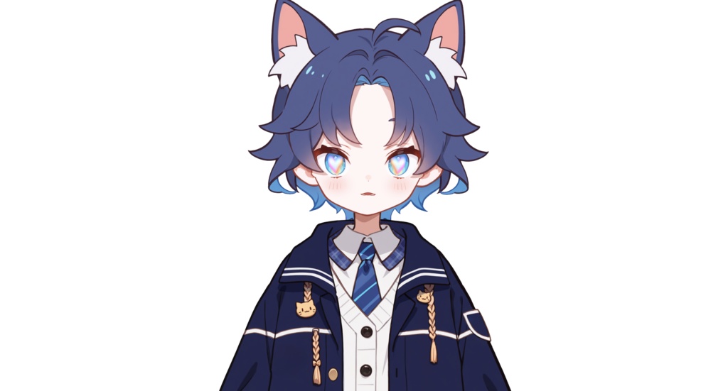 【live2dモデル】青い子猫の男の子|Blue cat boy【VtubeStudio対応】