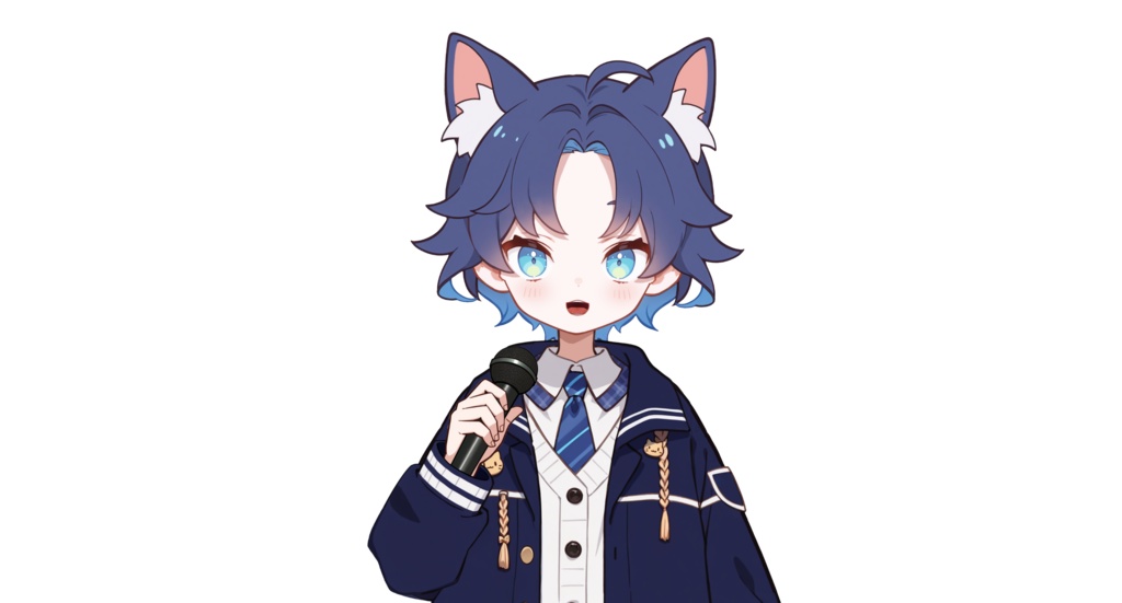 【live2dモデル】青い子猫の男の子|Blue cat boy【VtubeStudio対応】
