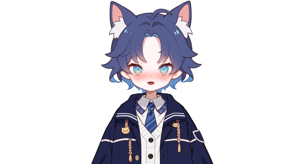 【live2dモデル】青い子猫の男の子|Blue cat boy【VtubeStudio対応】