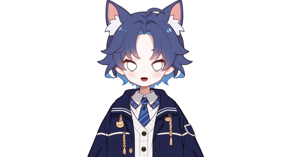 【live2dモデル】青い子猫の男の子|Blue cat boy【VtubeStudio対応】