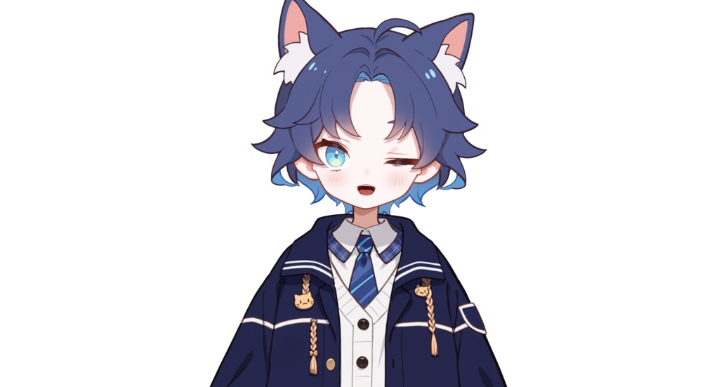 【live2dモデル】青い子猫の男の子|Blue cat boy【VtubeStudio対応】