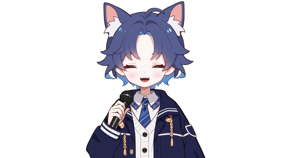 【live2dモデル】青い子猫の男の子|Blue cat boy【VtubeStudio対応】