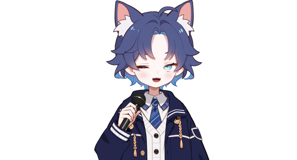 【live2dモデル】青い子猫の男の子|Blue cat boy【VtubeStudio対応】