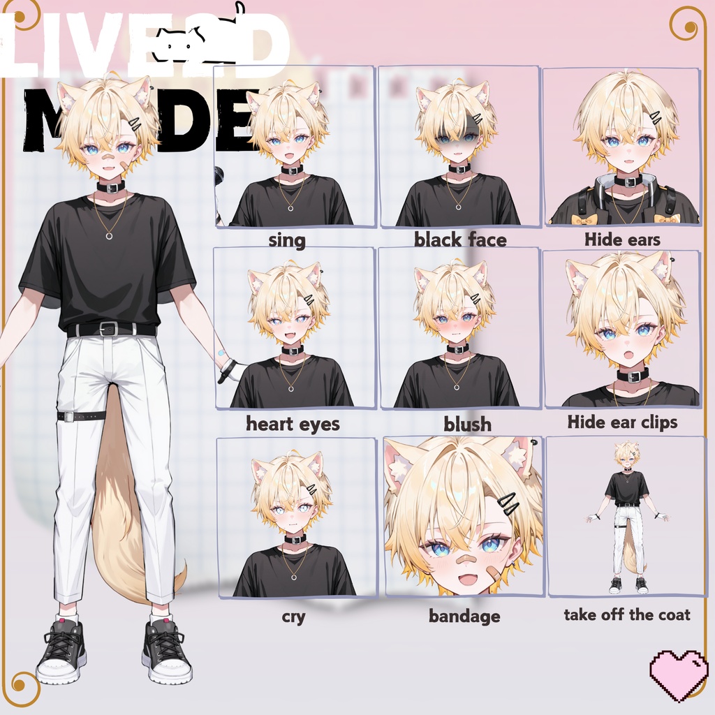 【live2dモデル】オレンジ猫アイドル少年|orange cat boy【VtubeStudio対応】