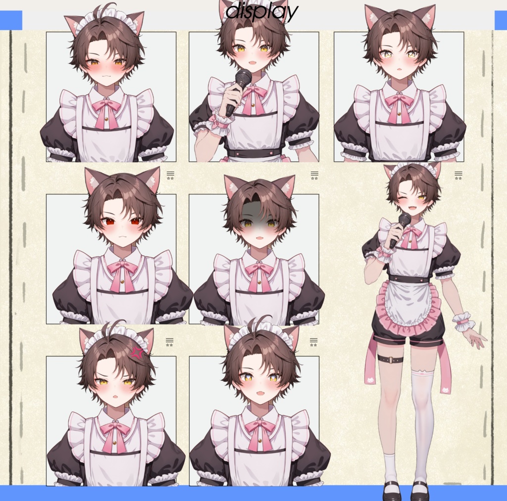 【live2dモデル】ミミ猫耳男の娘メイド|Mimi Cat-eared Femboy Maid【VTS対応】