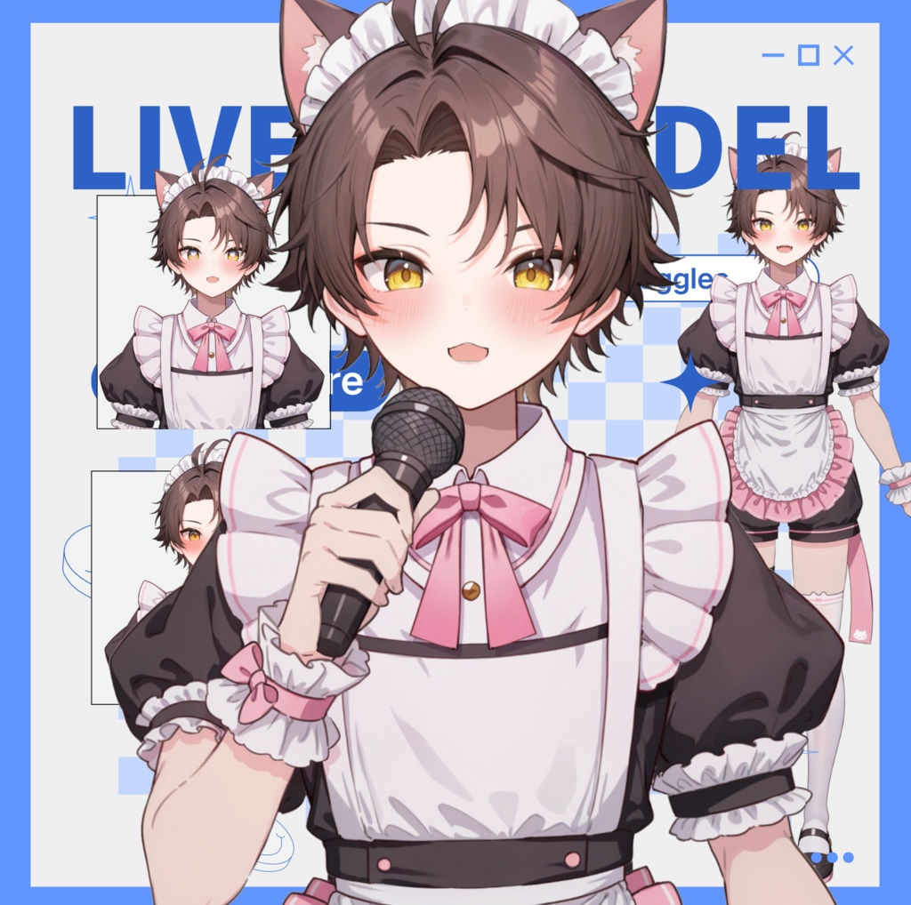 【live2dモデル】ミミ猫耳男の娘メイド|Mimi Cat-eared Femboy Maid【VTS対応】