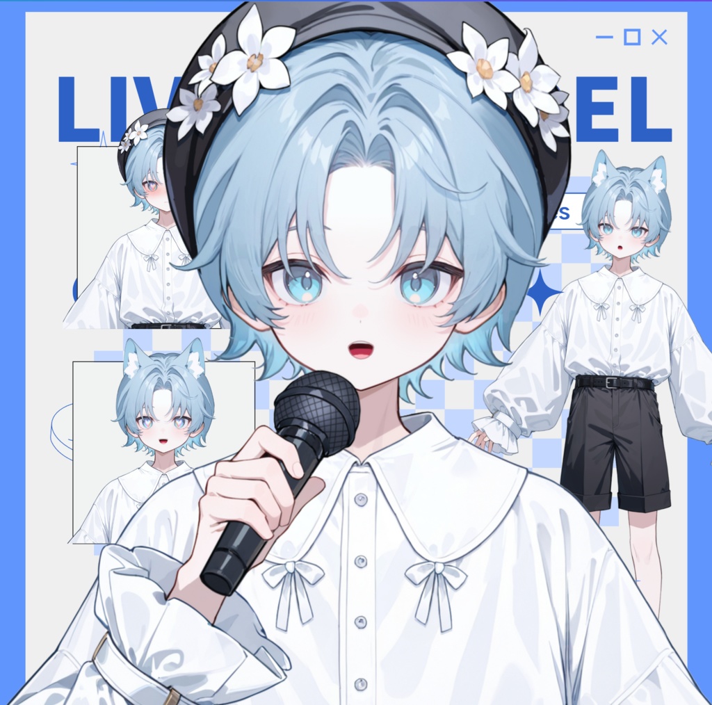 【live2dモデル】ベル猫耳学園男子|Bell Cat-eared School Boy【VTS対応】