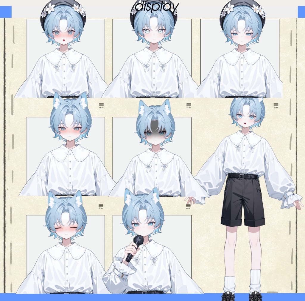 【live2dモデル】ベル猫耳学園男子|Bell Cat-eared School Boy【VTS対応】