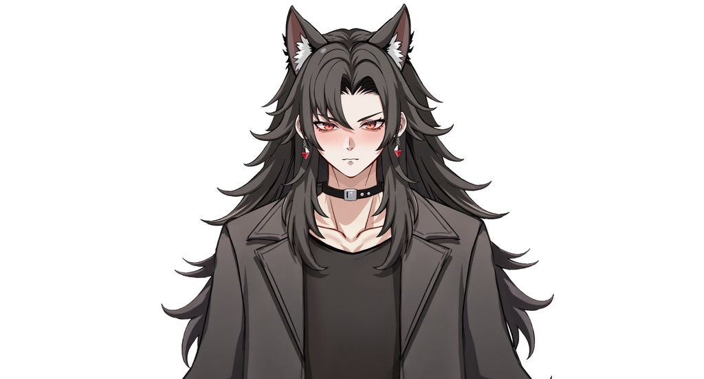 【live2dモデル】ウルフ耳クールな男性|Cool Wolf-eared Male【VTS対応】