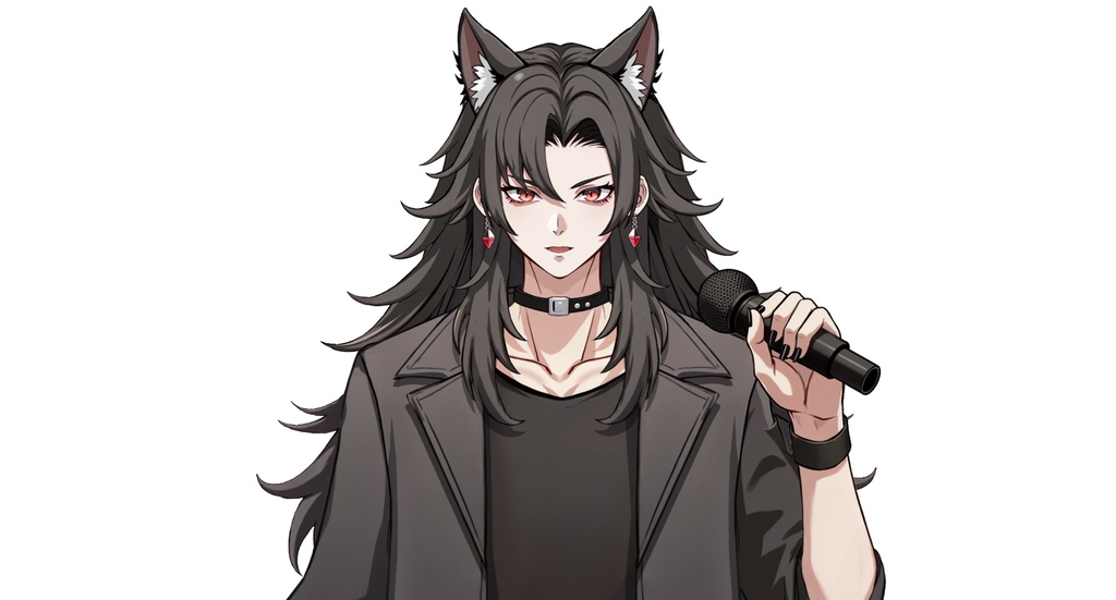 【live2dモデル】ウルフ耳クールな男性|Cool Wolf-eared Male【VTS対応】