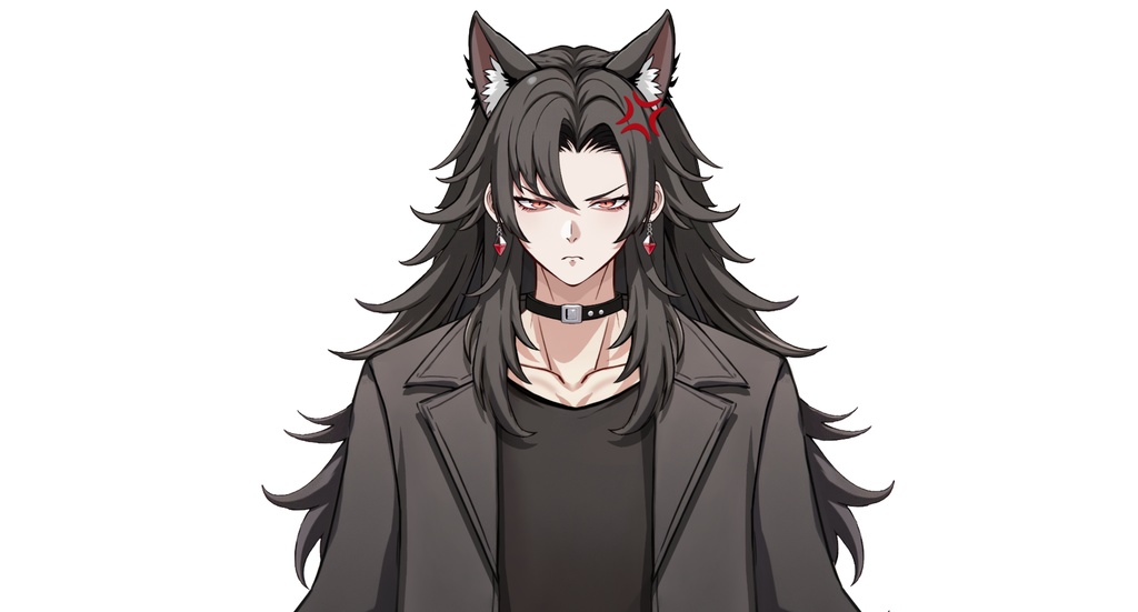 【live2dモデル】ウルフ耳クールな男性|Cool Wolf-eared Male【VTS対応】