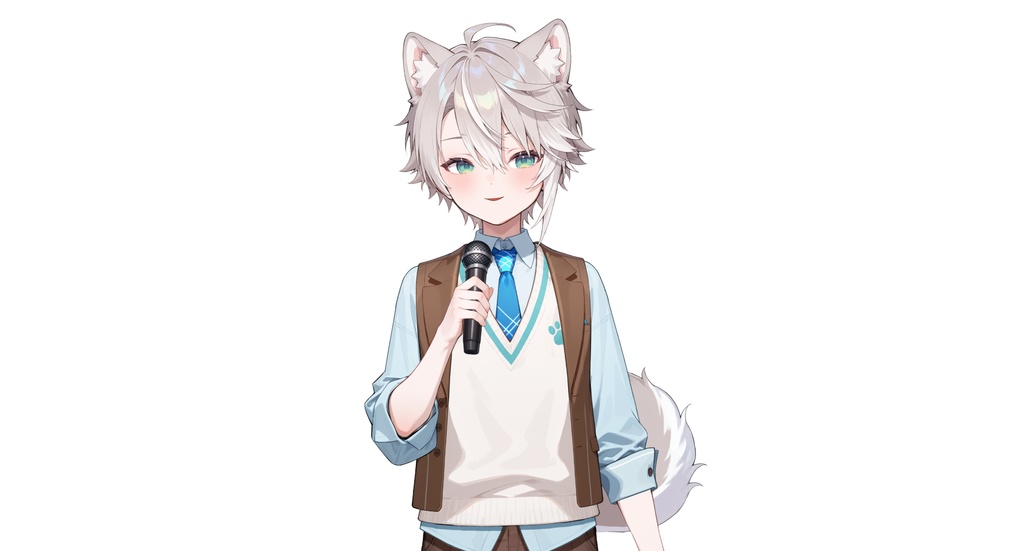 【live2dモデル】ルナ犬耳学園男子|Luna Dog-eared School Boy【VTS対応】