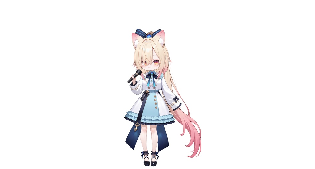 【live2dモデル】猫耳ツインテール少女・髪型変更&ちび化対応・多表情モデル | Cat-eared Twin-tail Girl・Hairstyle Change & Chibi Mode・Multi Expressions【VTS対応】