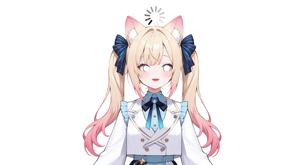 【live2dモデル】猫耳ツインテール少女・髪型変更&ちび化対応・多表情モデル | Cat-eared Twin-tail Girl・Hairstyle Change & Chibi Mode・Multi Expressions【VTS対応】