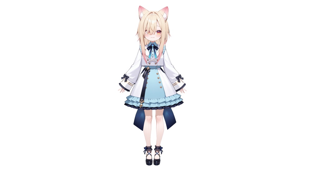【live2dモデル】猫耳ツインテール少女・髪型変更&ちび化対応・多表情モデル | Cat-eared Twin-tail Girl・Hairstyle Change & Chibi Mode・Multi Expressions【VTS対応】