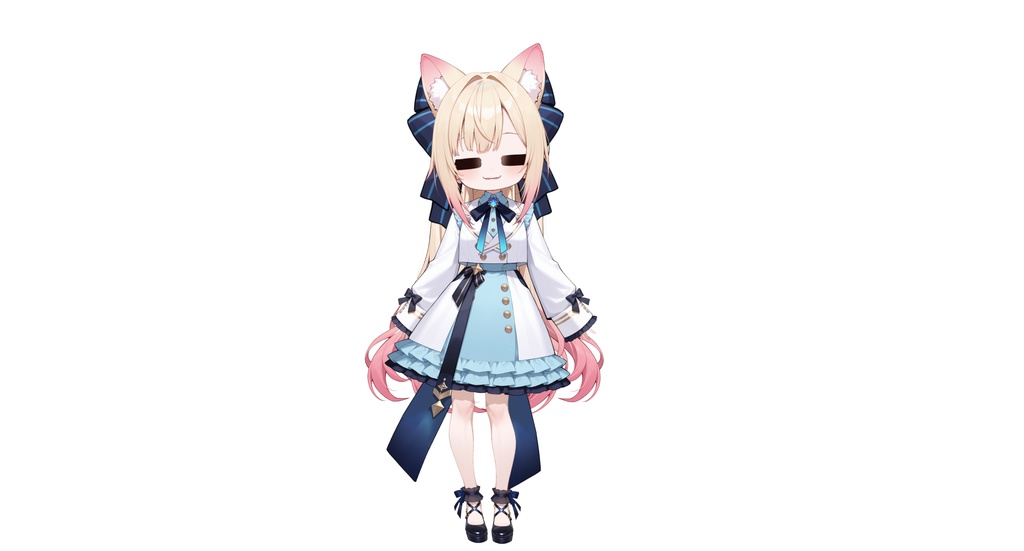 【live2dモデル】猫耳ツインテール少女・髪型変更&ちび化対応・多表情モデル | Cat-eared Twin-tail Girl・Hairstyle Change & Chibi Mode・Multi Expressions【VTS対応】